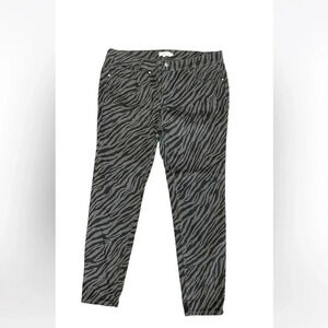 Molly Bracken Gabrielle Zebra  Print Jeans Size 14W